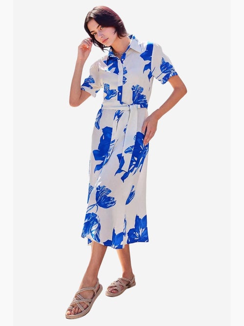 Robe-chemise midi à imprimé zèbre et ceinture bdart - Kiabi Robe-chemise midi à imprimé zèbre et ceinture bdart - Kiabi
