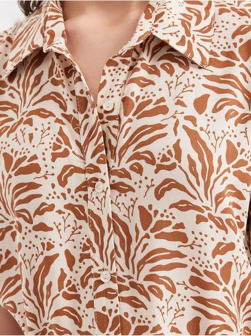 Robe-chemise midi à imprimé zèbre et ceinture bdart - Kiabi