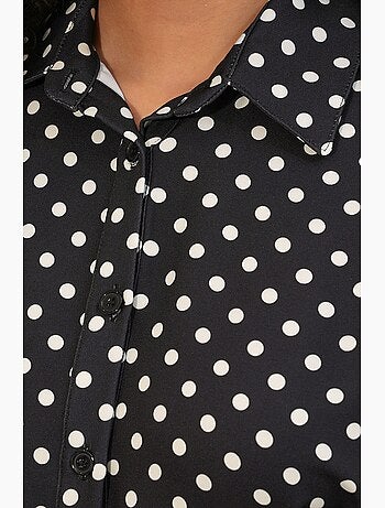 Robe chemise midi à pois avec ceinture bdart