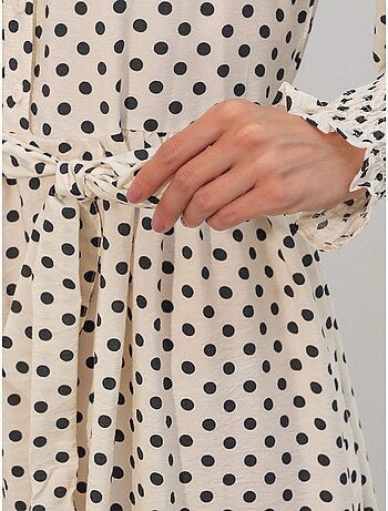 Robe-chemise midi ceinturée à motif cachemire bdart