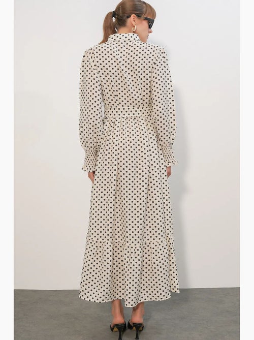 Robe-chemise midi ceinturée à motif cachemire bdart - Kiabi Robe-chemise midi ceinturée à motif cachemire bdart - Kiabi