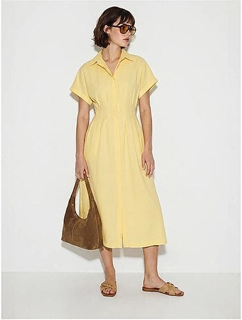 Robe chemise midi cintrée lucci