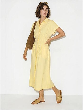 Robe chemise midi cintrée lucci