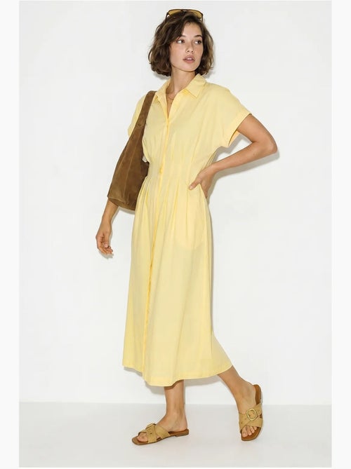 Robe chemise midi cintrée lucci - Kiabi Robe chemise midi cintrée lucci - Kiabi