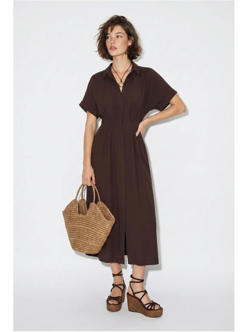 Robe chemise midi cintrée lucci - Kiabi Robe chemise midi cintrée lucci - Kiabi