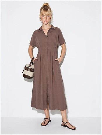 Robe chemise midi cintrée lucci