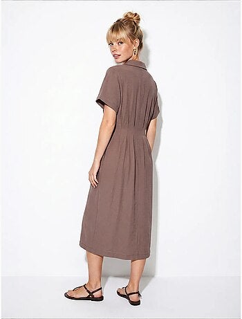 Robe chemise midi cintrée lucci