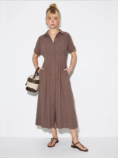 Robe chemise midi cintrée lucci - Kiabi Robe chemise midi cintrée lucci - Kiabi