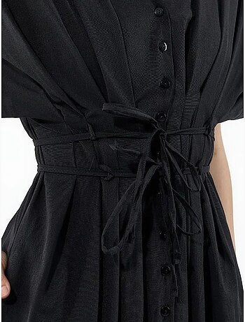 Robe chemise midi décontractée à col en v busem