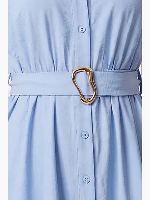 Robe chemise midi en popeline ceinturée istanbul - Kiabi Robe chemise midi en popeline ceinturée istanbul - Kiabi