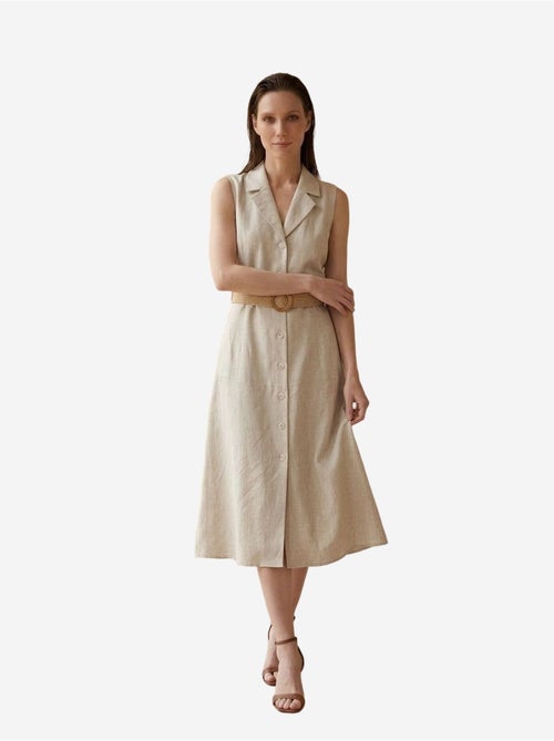 Robe-chemise midi sans manches my fashion - Kiabi