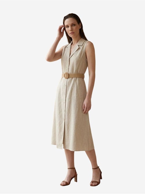 Robe-chemise midi sans manches my fashion - Kiabi