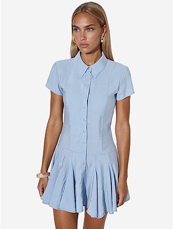 Robe chemise midi trapèze femme busem
