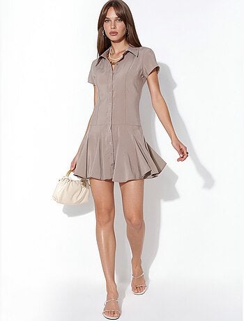 Robe chemise midi trapèze femme busem