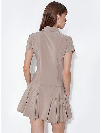 Robe chemise midi trapèze femme busem
