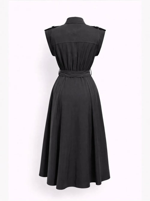 Robe chemise midi trapèze texturée avec ceinture mixray - Kiabi Robe chemise midi trapèze texturée avec ceinture mixray - Kiabi