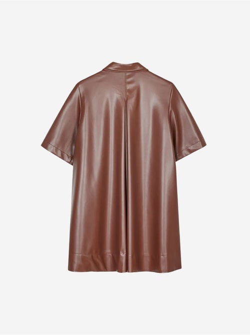 Robe-chemise mini ample en simili cuir dilvin - Kiabi Robe-chemise mini ample en simili cuir dilvin - Kiabi