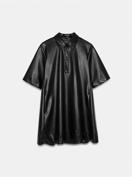 Robe-chemise mini ample en simili cuir dilvin - Kiabi Robe-chemise mini ample en simili cuir dilvin - Kiabi