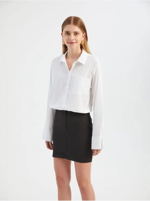 Robe chemise mini combinée hiccup - Kiabi Robe chemise mini combinée hiccup - Kiabi