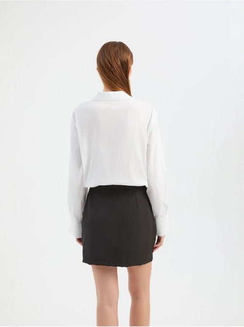 Robe chemise mini combinée hiccup - Kiabi Robe chemise mini combinée hiccup - Kiabi