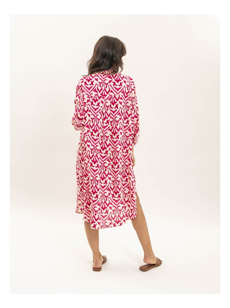 Robe chemise motifs IRVINIE Rose - Kiabi