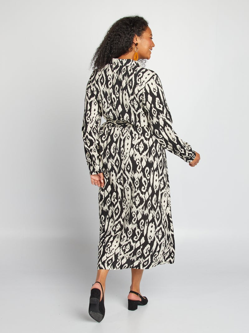 Robe chemise Noir - Kiabi