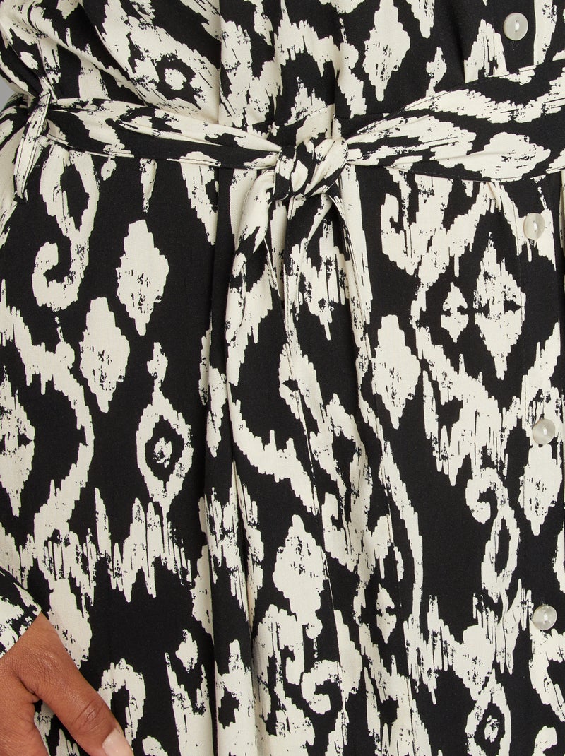 Robe chemise Noir - Kiabi