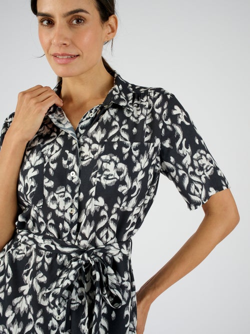 Robe-chemise pure viscose - Damart - Kiabi