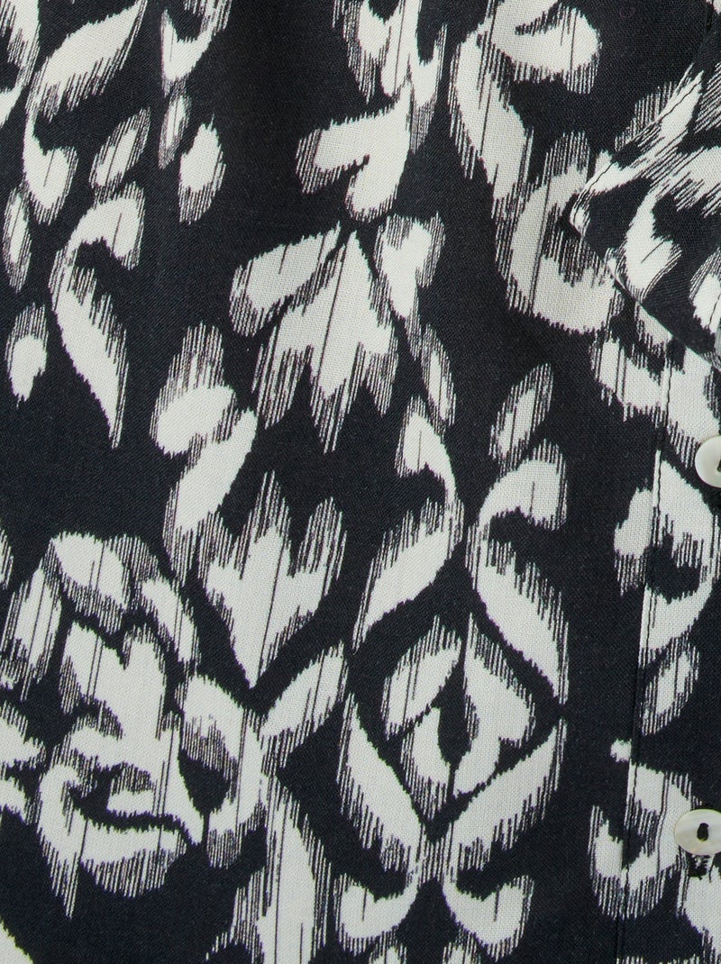 Robe-chemise pure viscose - Damart Noir - Kiabi