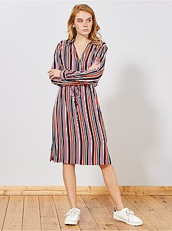 Robe chemise rayée - Kiabi