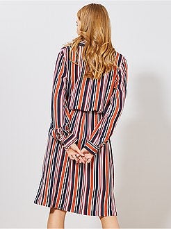 Robe chemise rayée - Kiabi