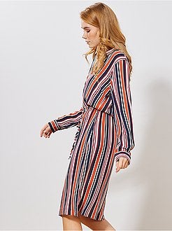 Robe chemise rayée - Kiabi