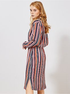 Robe chemise rayée - Kiabi