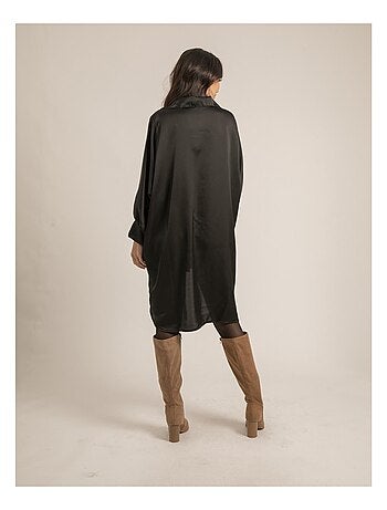 Robe chemise satin OPHELIE