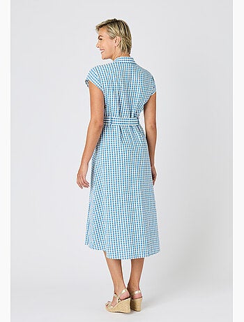 Robe-chemise tissu gaufré - damart