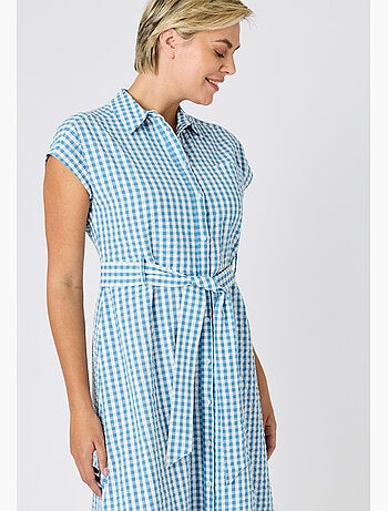 Robe-chemise tissu gaufré - damart