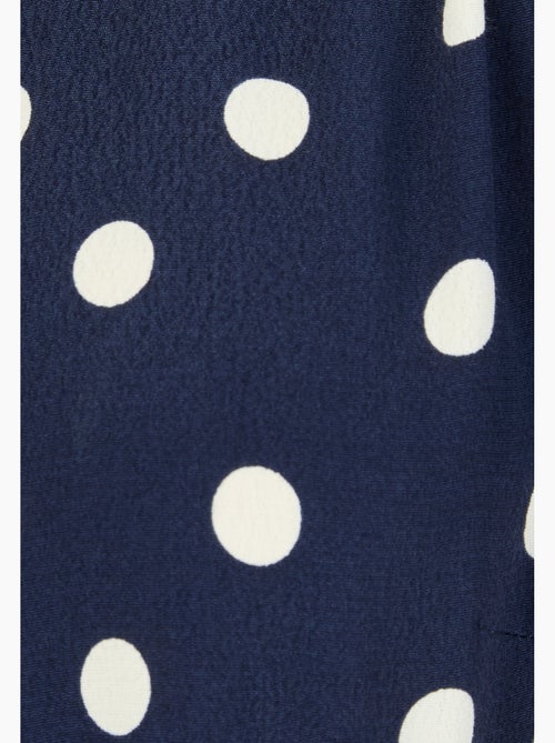 Robe-chemise viscose fluide imprimé pois - Damart - Kiabi