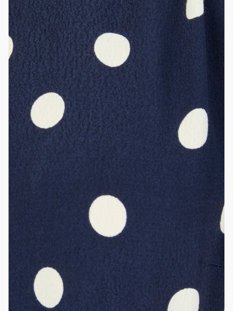 Robe-chemise viscose fluide imprimé pois - Damart Bleu - Kiabi