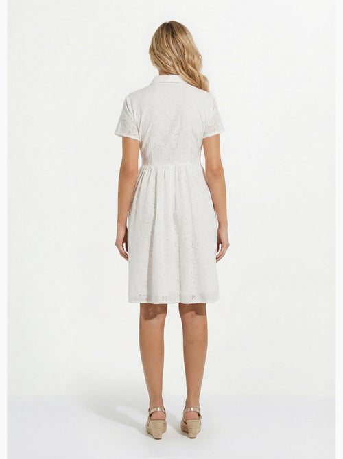 Robe-chemisier courte en broderie anglaise - Afibel - Kiabi