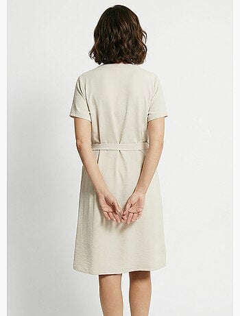 Robe chemisier en crêpe, style ethnique - afibel