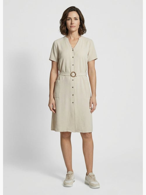 Robe chemisier en crêpe, style ethnique - afibel - Kiabi