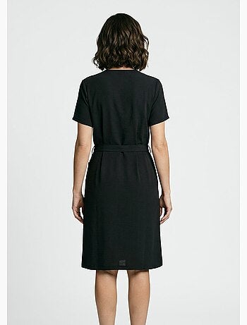 Robe chemisier en crêpe, style ethnique - Afibel