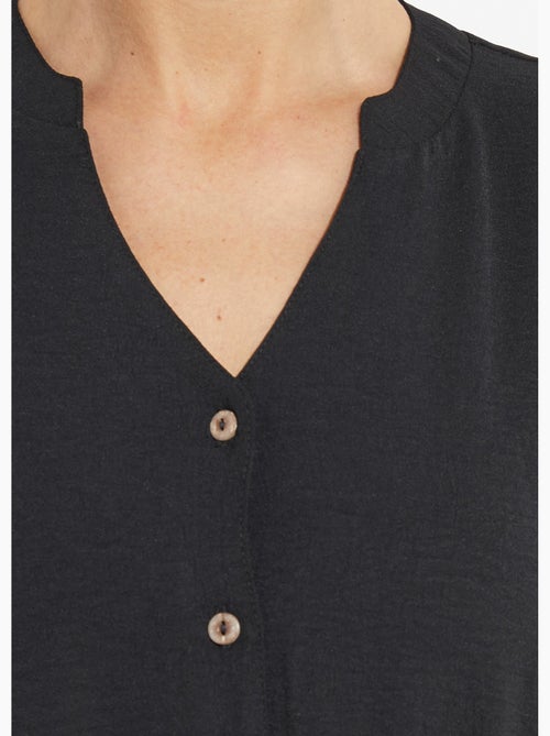 Robe chemisier en crêpe, style ethnique - Afibel - Kiabi Robe chemisier en crêpe, style ethnique - Afibel - Kiabi
