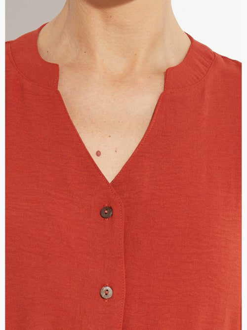 Robe chemisier en crêpe, style ethnique - Afibel - Kiabi Robe chemisier en crêpe, style ethnique - Afibel - Kiabi