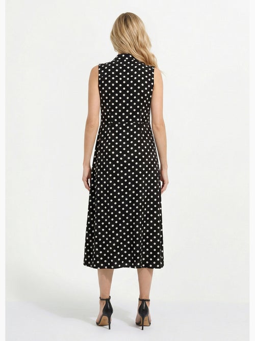 Robe-chemisier longue à pois sans manches - afibel - Kiabi Robe-chemisier longue à pois sans manches - afibel - Kiabi