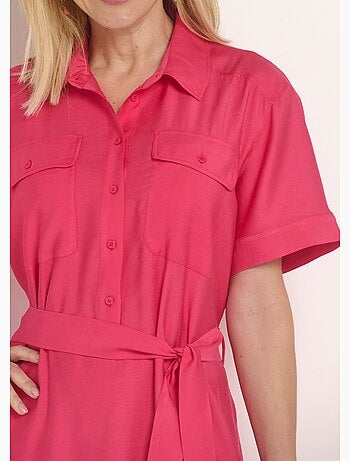 Robe chemisier longue manches courtes - Afibel