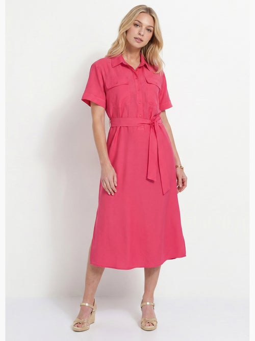 Robe chemisier longue manches courtes - Afibel - Kiabi