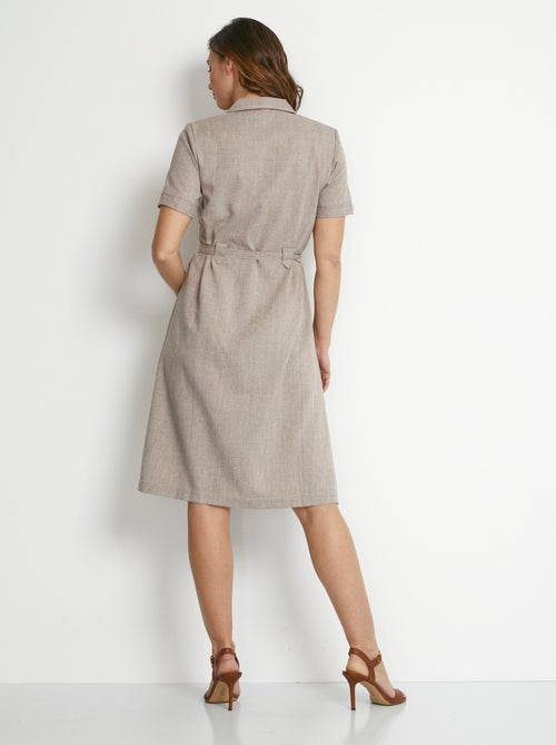Robe-chemisier mi-longue coupe droite - Afibel - Kiabi