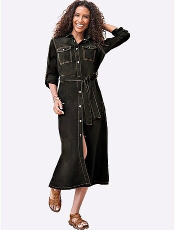 Robe-chemisier Pur Coton - Taille Standard - Helline