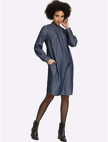 Robe Chemisier Qualité Denim - Taille Standard - Helline